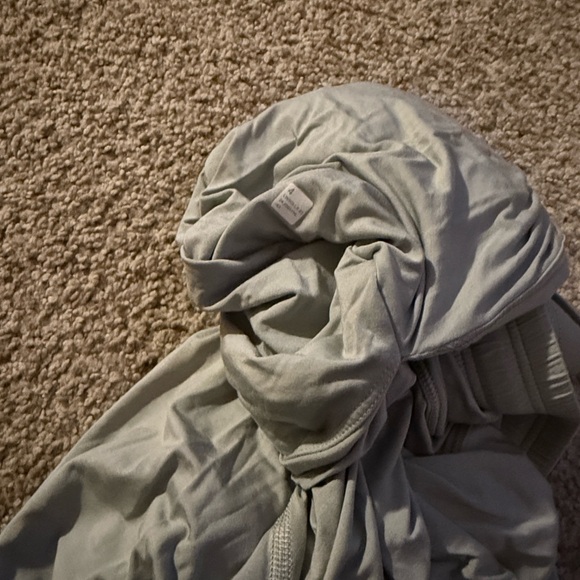 Light Green Modal High Rise Wide Leg Pants - Picture 4 of 4